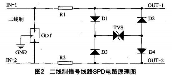 二進(jìn)制信號(hào)線路SPD電路原理圖